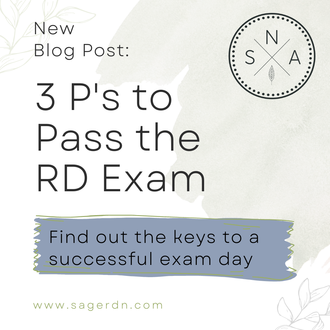 3 p's to passing the RD exam sage nutrition
